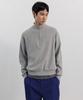 BLANKROOM Half Zip Knit_Light Gray