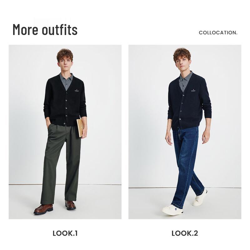 Navigare Men's Faux Layered V-Neck Knit Sweater