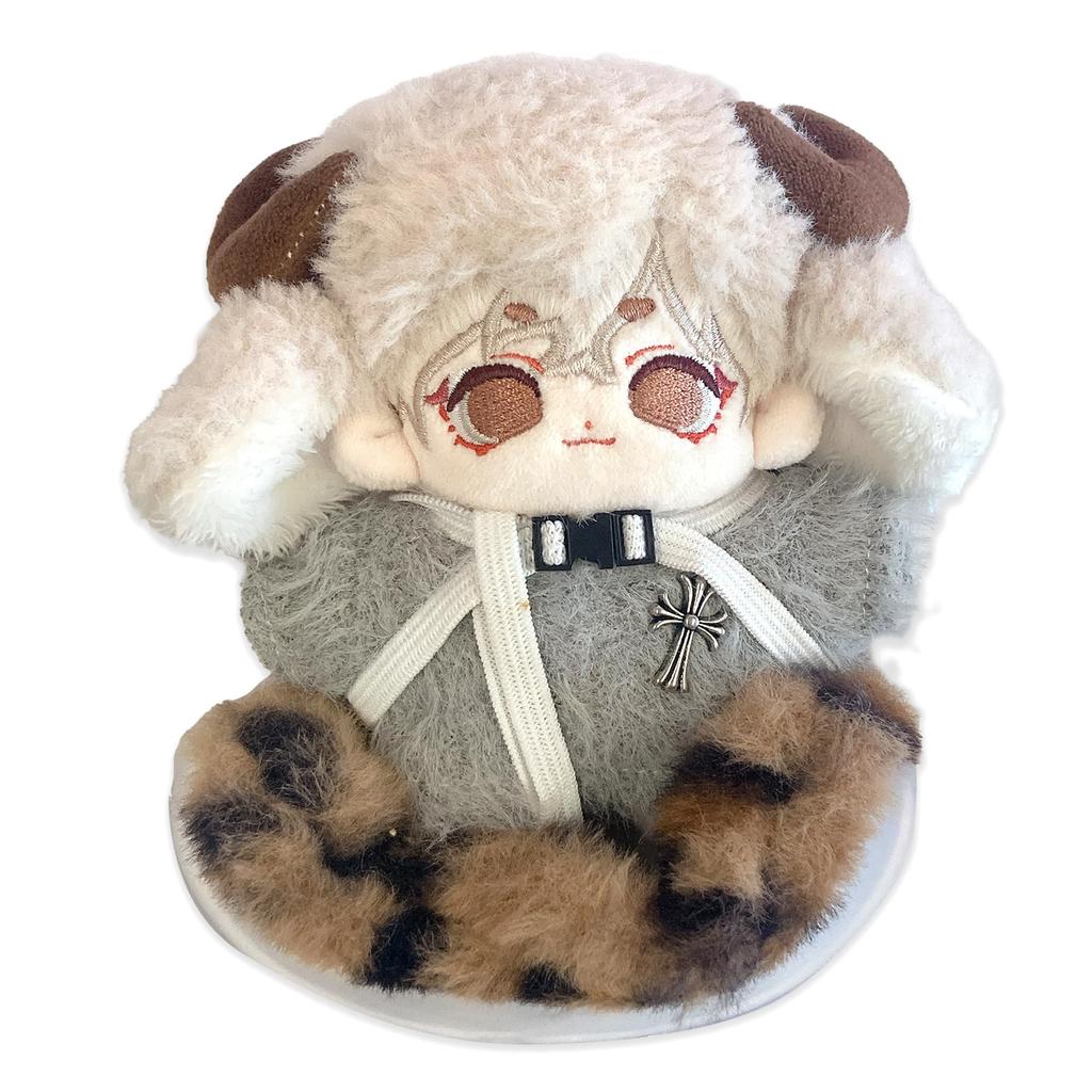 Fluffy Car Seat for 10cm Plush Toys, Leopard Print, Plush Clothes, Kigurumi Accessories, Otaku Activities, Doll Mascot, K-Pop Doll Costume [Used]