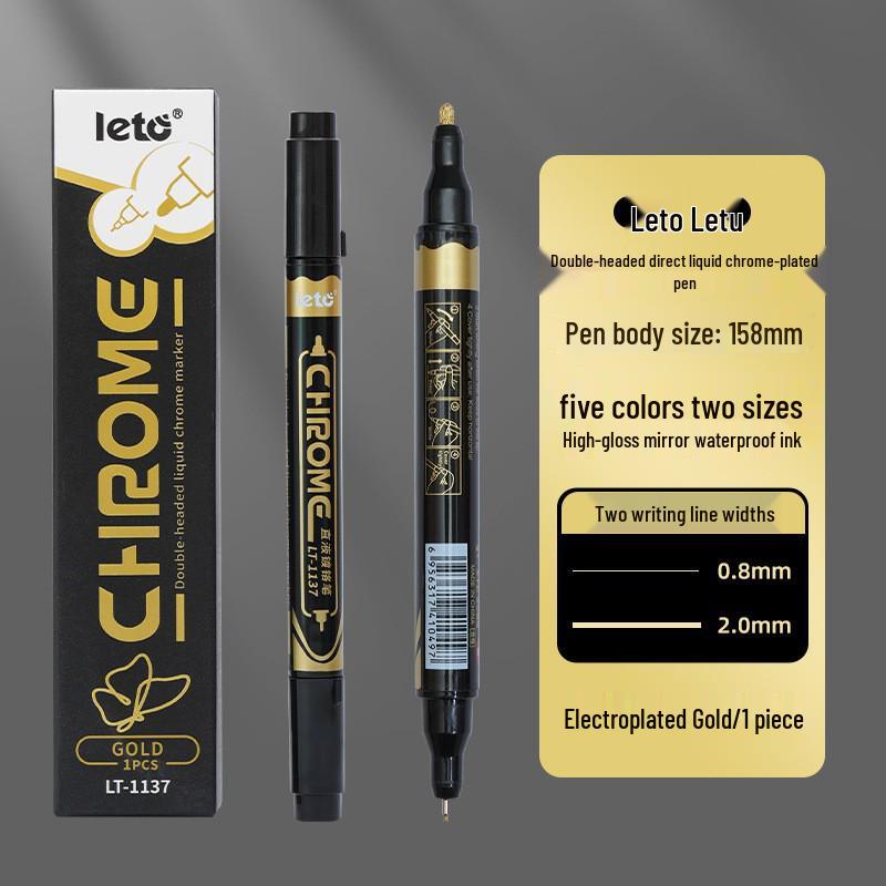

Gundam Double-ended Chrome Electroplating Marker Pen for Model Painting and Metal Repair