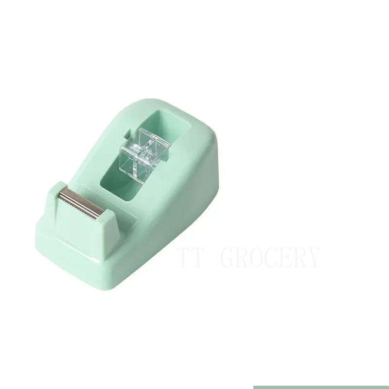 1 шт. Каттер для ленты цвета Моранди, пластиковый диспенсер, настольный держатель для офиса, канцелярские товары, кавайный, восемь цветов в наличии лорел зеленый