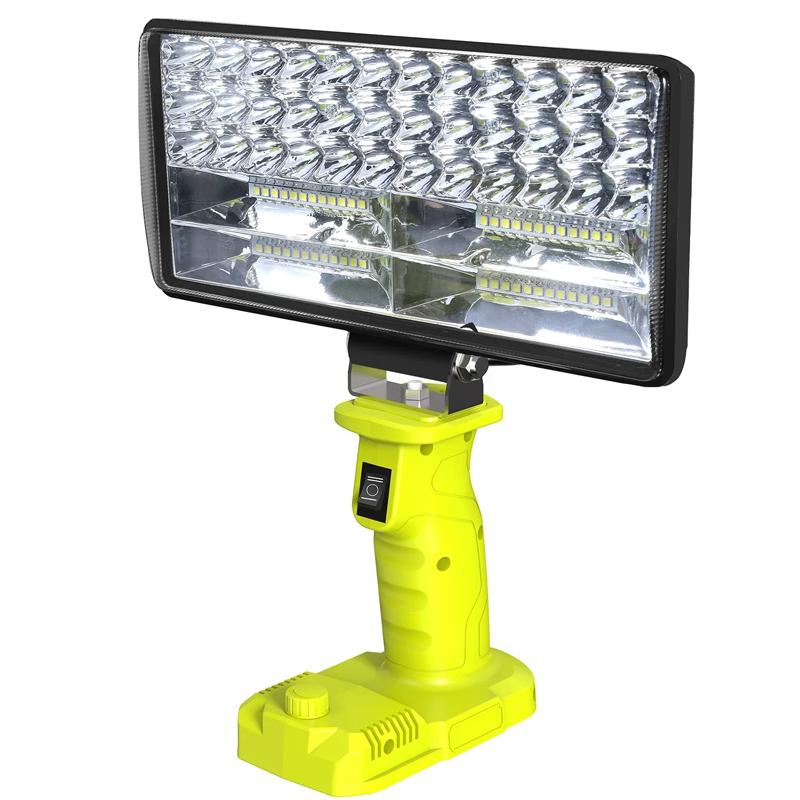 Outdoor Emergency LED Work Light 4000LM 35W Flashlight For Ryobi 18V Lithium P108 P104 Nickel One+ Battery USB Type-C Power Bank