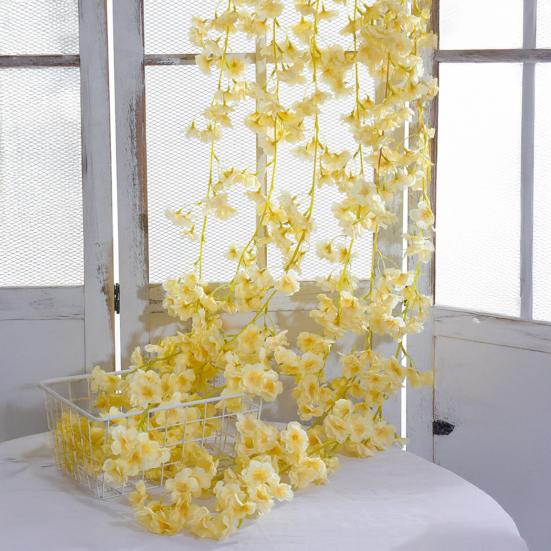 70.8" Cherry Blossom Flowers Garland Artificial Pink Flower Vine Hanging Faux Silk Flower Garland for Home Wedding Garden Party Arch Decor