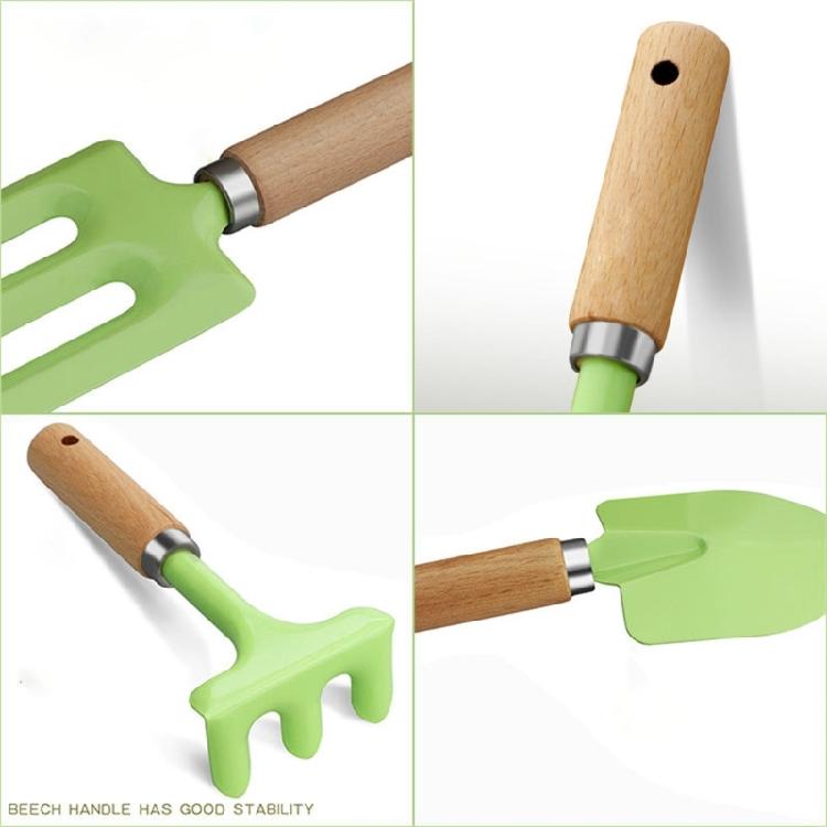 Complete Kids Garden Tool Set with Metal Construction&Wood Handles for Little Hands Planting Digging and Playing Outdoor