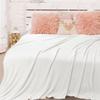 uxcell Cotton Knit Throw Blanket, Soft Solid Decorative Knit Blanket for Sofa, Couch, or Bedroom, White, 150*200cm