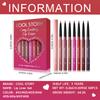 8 Stück Lipliner Stift Set Langanhaltend, Wasserdicht Schweißfest, Einfaches Auftragen Nicht verblassende Farbabgabe Lipgloss Set Beauty Make-up
