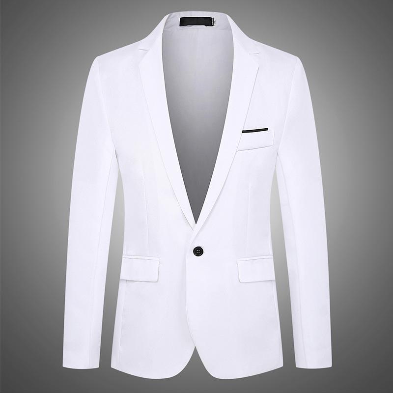 

Мужской приталенный пиджак для делового костюма XXXL белый