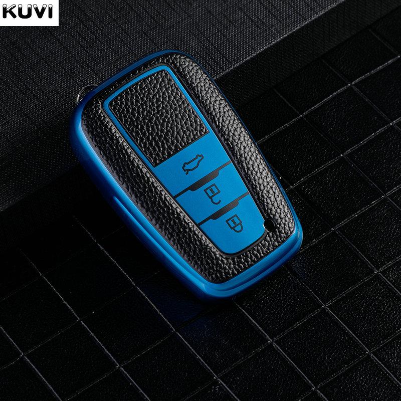 Leather Tpu Car Remote Key Case Cover Shell Fob For Toyota Corolla Prius Camry Chr C-Hr Rav4 Altis Land Cruiser Prado Keyless
