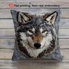 Sofa Pillow Pillowcase Skin-friendly Short Plush Cute Animal Cat Pillow Cover Living Room Cushion Cover Without Core