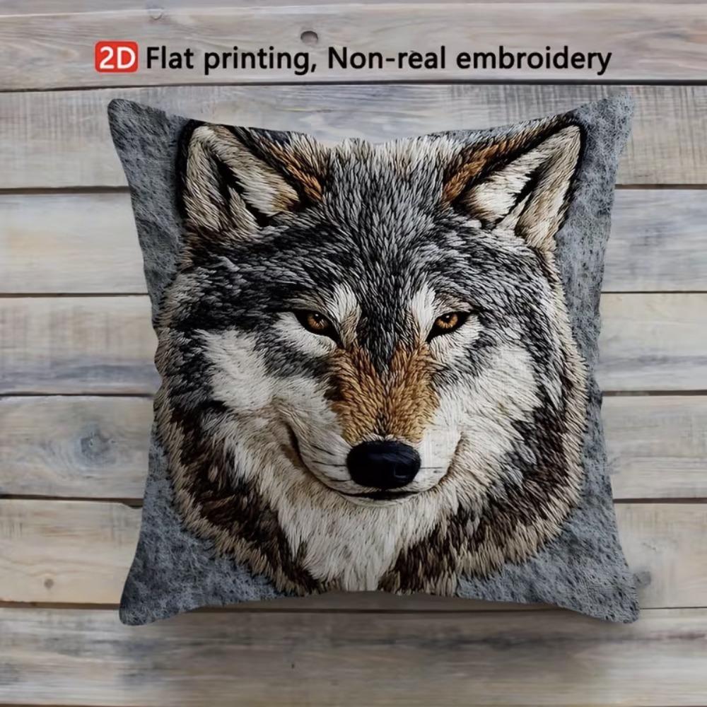 Sofa Pillow Pillowcase Skin-friendly Short Plush Cute Animal Cat Pillow Cover Living Room Cushion Cover Without Core