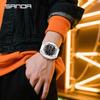Sanda Sports Waterproof Men's Multifunctional Large Dial Wristwatch with Alarm & Calendar