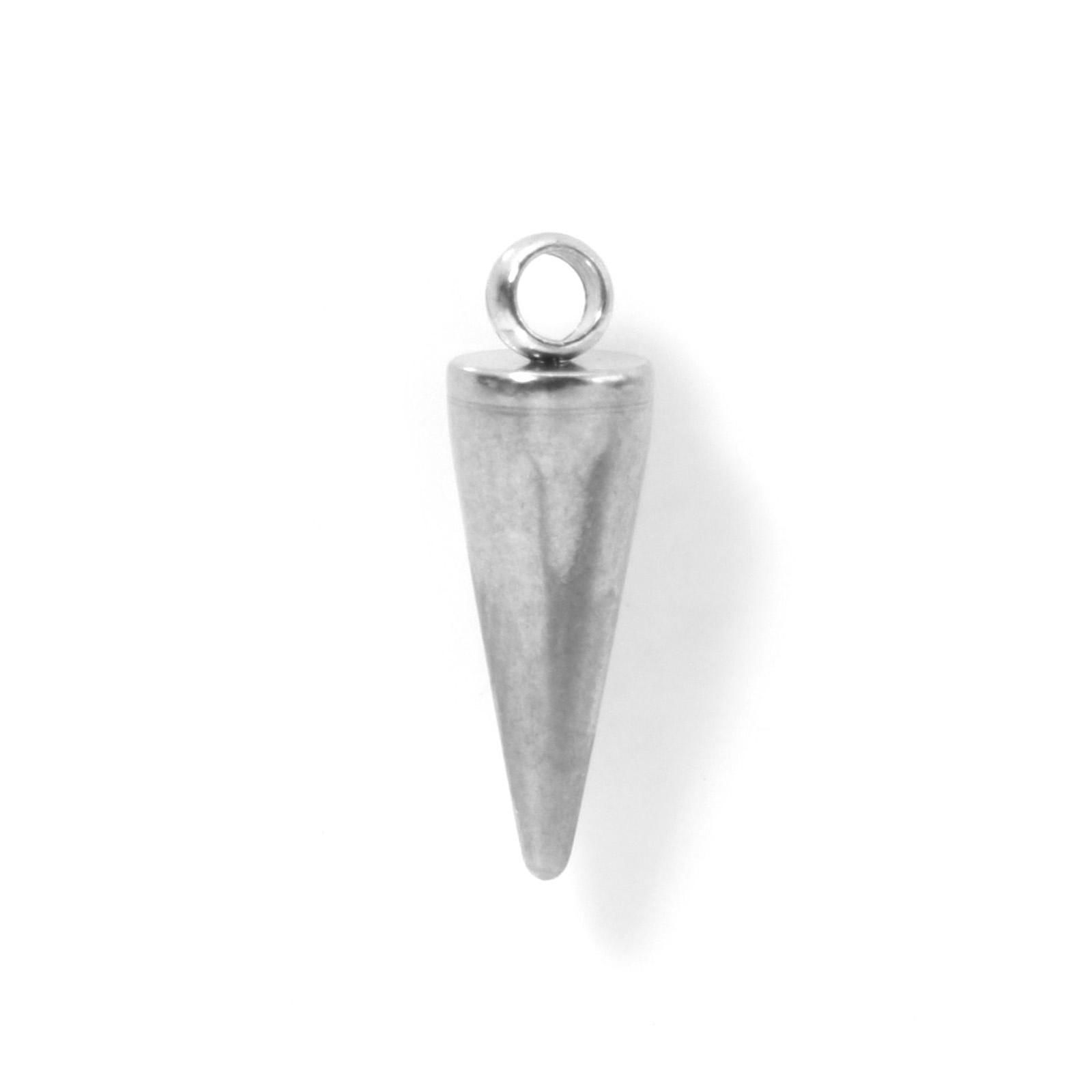 

10 PCs 304 Stainless Steel Cone Charms Pendants Retro Bullet Spike Beads for Women Man Hoop Earring Necklace Jewelry Making