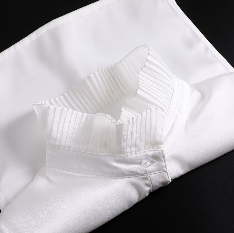 Perfect Match Embroidery Fake Collar Women Lace Detachable Lapel Collar Shirt Top Tie White Ruffles False Collar Woman Removable False Blouse