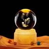 Laser Engraved Jellyfish Music Box Crystal Ball Night Light - Perfect Birthday Gift for Friends or Classmates