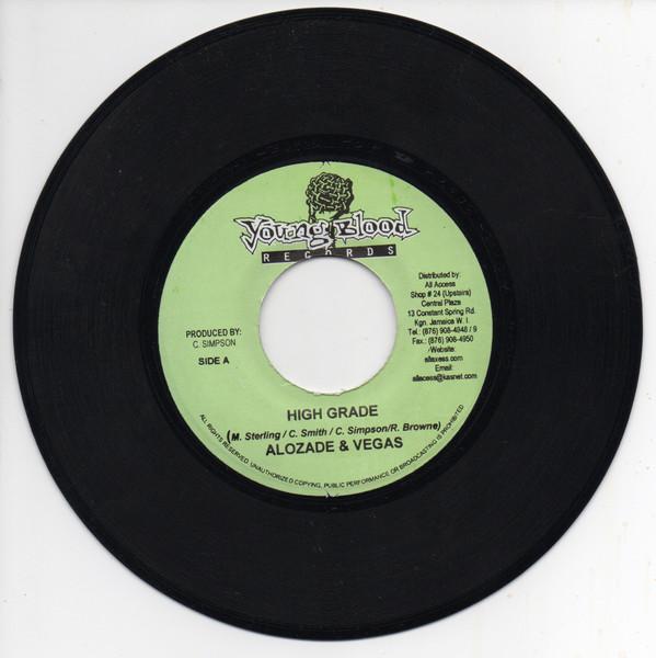 

7inch Record ALOZADE & MR. VEGAS / HOLLOW POINT - High Grade / No Push It NONE Young Blood Rec Jamaica Reggae, Ska & Dub Used