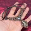 Schalenblende Necklace Copper Wire Wrapped Rainbow Moonstone Necklace Gemstone Copper Jewelry Handmade Necklace Gifts for Her Unique Jewelry
