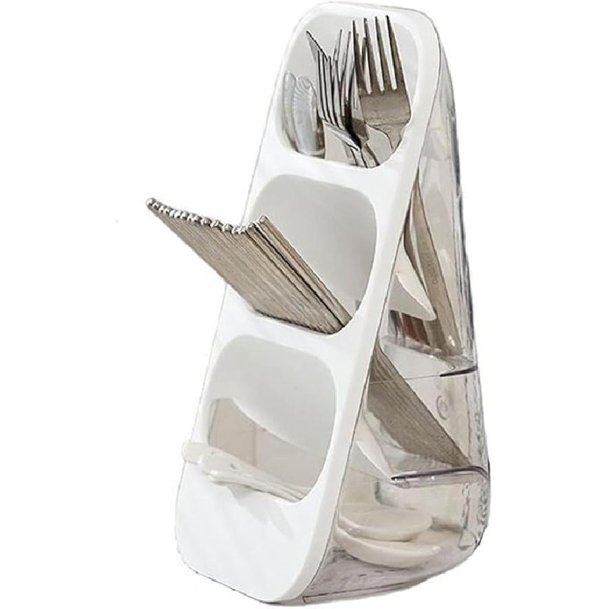 Cutlery Holder Stand 3-Format Vertical Utensil Holders, Kitchen Utensil Organizer for Countertop, Cutlery Drainer Sink Caddy Spoon Chopsticks Fork