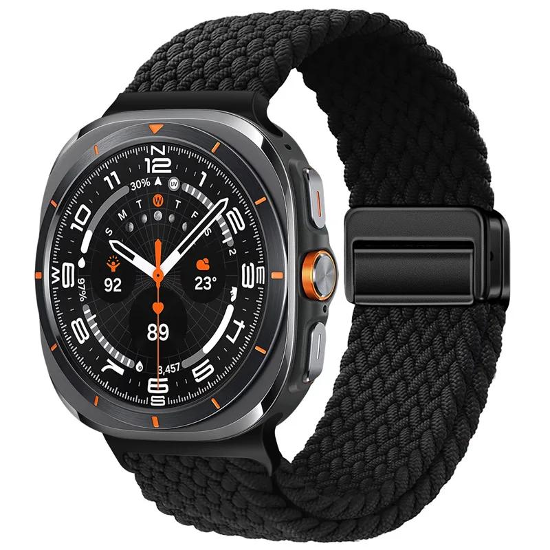 Magnetic Strap For Samsung Galaxy Watch Ultra 47mm Correa Nylon Loop Bracelet For Samsung Galaxy Watch Ultra Band Accessories