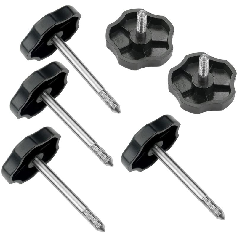 6 Pcs Soft Top Window Frame Door Surround Knob Screw Bolt With Pin Compatible For 2007-2018 Wrangler