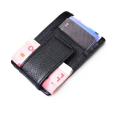 RFID Manyetik Deri Erkek Cüzdan ve Para Klipsi Nakit Para Kart Tutucu