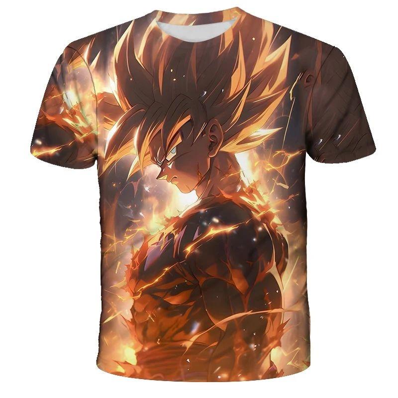 2026 Anime Dragon Ball Son Goku 3D Print Kids T Shirt Summer Fashion Casual T-shirt Boy Girl Unisex Children's Clothing T Shirt