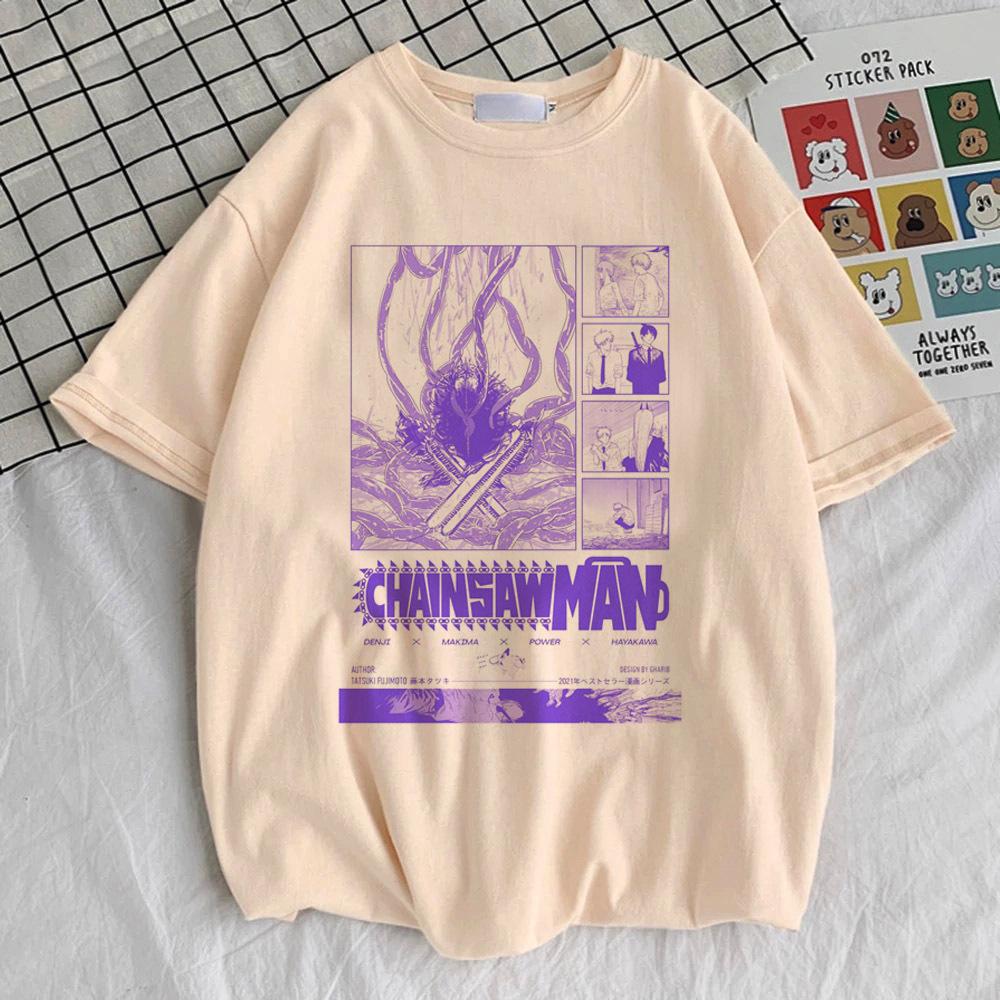Chainsaw Unisex Top Tees Girl Digital Kawaii Comfortable 80s T Shirt Graphic Hip Hop Retro Colorful