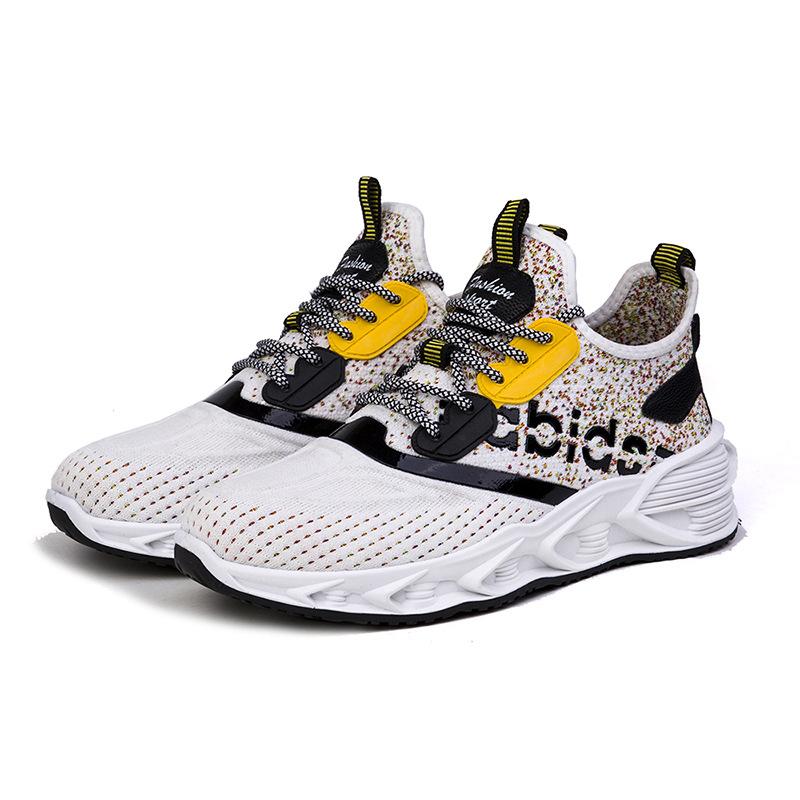 Flying woven upper casual running shoes summer new men's sports shoes mesh breathable men's shoes