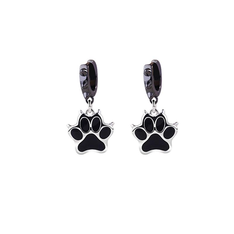 Cat claw ear buckle men s and women s hip hop earrings fashion personality punk rock rivet earrings