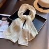 Long Cotton Linen Scarf Retro Silk Scarf Versatile Flaxen Lace Scarf  for Women