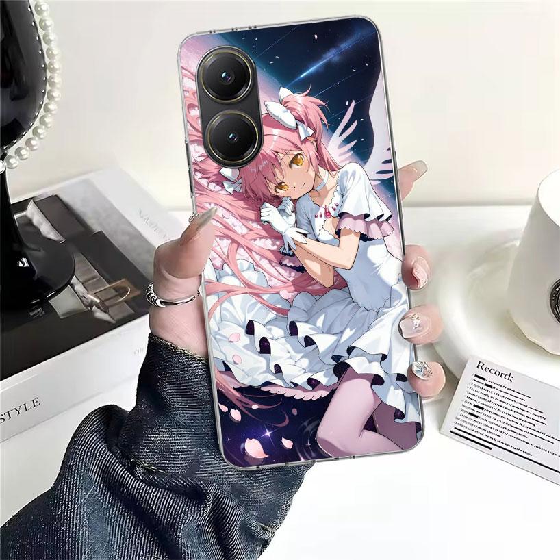 Madoka Magica Anime Soft Phone Case For Xiaomi Redmi 15C 15 13C 13 Poco X5 X6 X7 F7 Ultra M7 12C 12 10 10C 9C 9A 9T 9 Fundas Poc