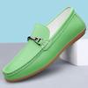 Fashion 2025 New Fashion Men Korean Style Soft Leather Slip-on Business Loafers Shoes Man Casual Lazy  Boat Shoes Comfort Driving Shoes