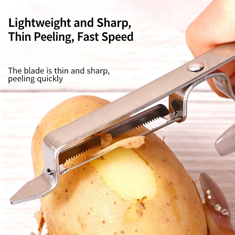 Stainless Steel Heavy-duty Peeler Fast Thin Waste-free Sharp Blade Kitchen Tool for Vegetables Potatoes Fruits Daily Use