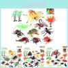 Realistic Pvc Mini Insect Figurine Set With Frogs Ants Centipedes Bees For Kids