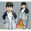 Boys Autumn Sports Suit Middle and Large Children Hooded Long-sleeved Jacket + Casual Pants Two-piece Set