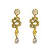 Gold & Black Snake Earring Collection, Assorted Serpent-Shaped Statement Drop Earrings for Women