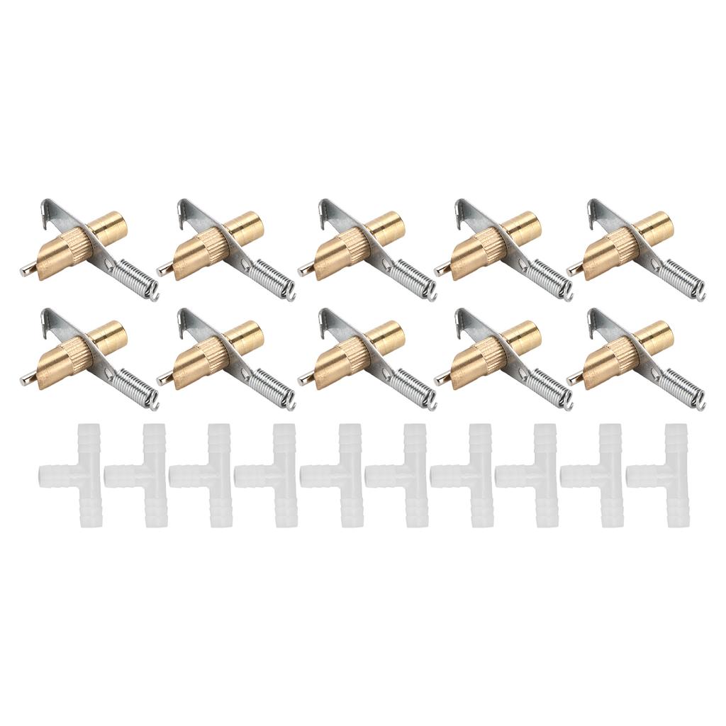 10 Pack Rabbit Water Feeder Copper Rabbit Nipple Drinker Feeder for Bunny Rodent Poultry