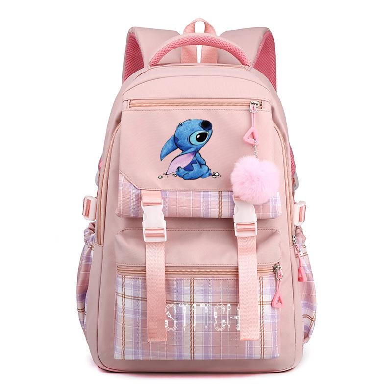 New Primary School Junior High School School Bag Male And Female Students Backpack Backpack backpack розовый