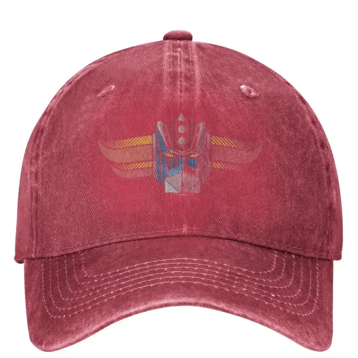 

Robot Grendizer Washed Baseball Cap Unisexga Casual Trucker Hat Summer Women Unisex Kpop Rock Design Snapback Cap One Size