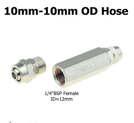 Zawór zwrotny pneumatyczny 6mm 8mm 10mm 1/4 Średnica zewnętrzna Węża Zawór jednokierunkowy Powietrze Gaz Jednokierunkowy Mosiężny Zawór Adapter do Rury Kompresora Powietrza