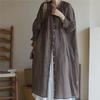 Spring Autumn Women's Vintage Ramie Shirt Dress Women Lantern Sleeve Design Dresses Loose Thin Vestidos