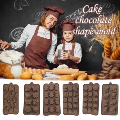 Nouveau Silicone chocolat 6 formes chocolat outils de cuisson antiadhésif Silicone