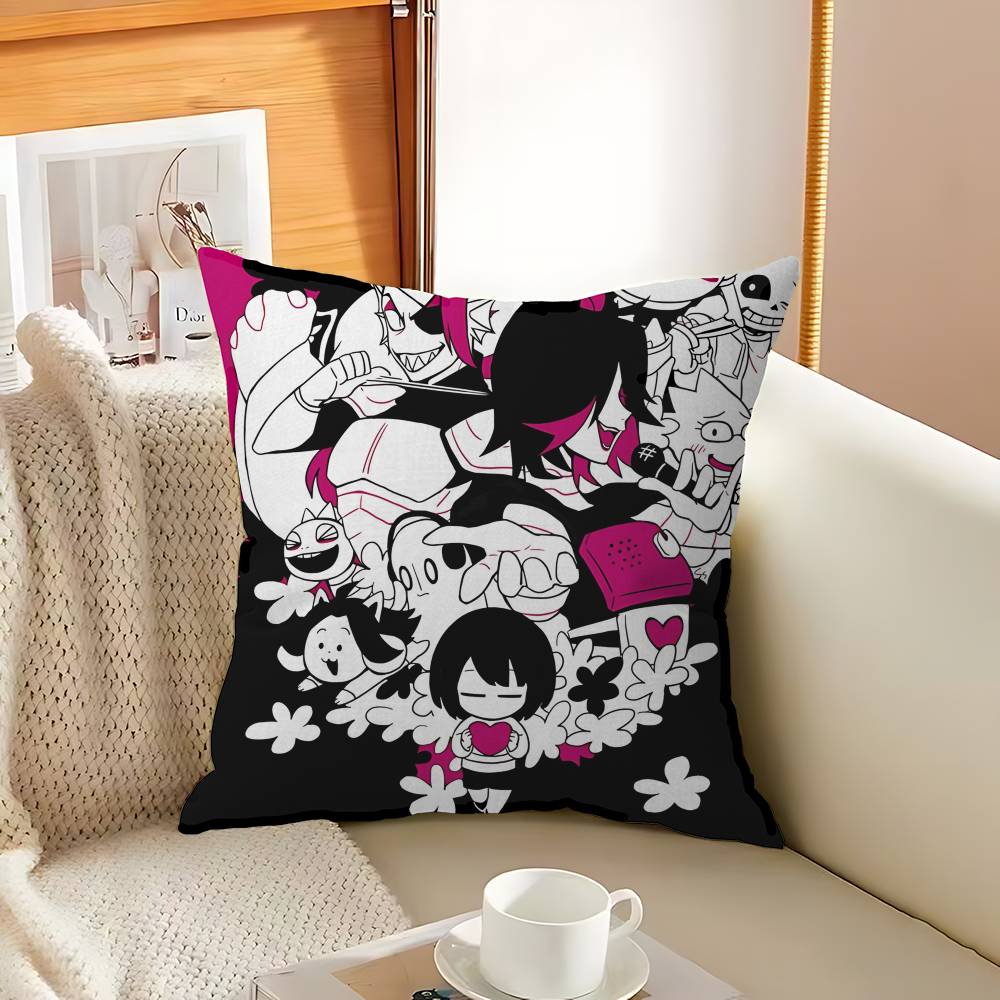 Классическая игра U-Undertale Офисная Подушка Наволочка Чехол на Подушку для Автомобиля 45X45СМ Наволочка для Подушки под Поясницу Чехол на Подушку для Дивана 12x12Inch