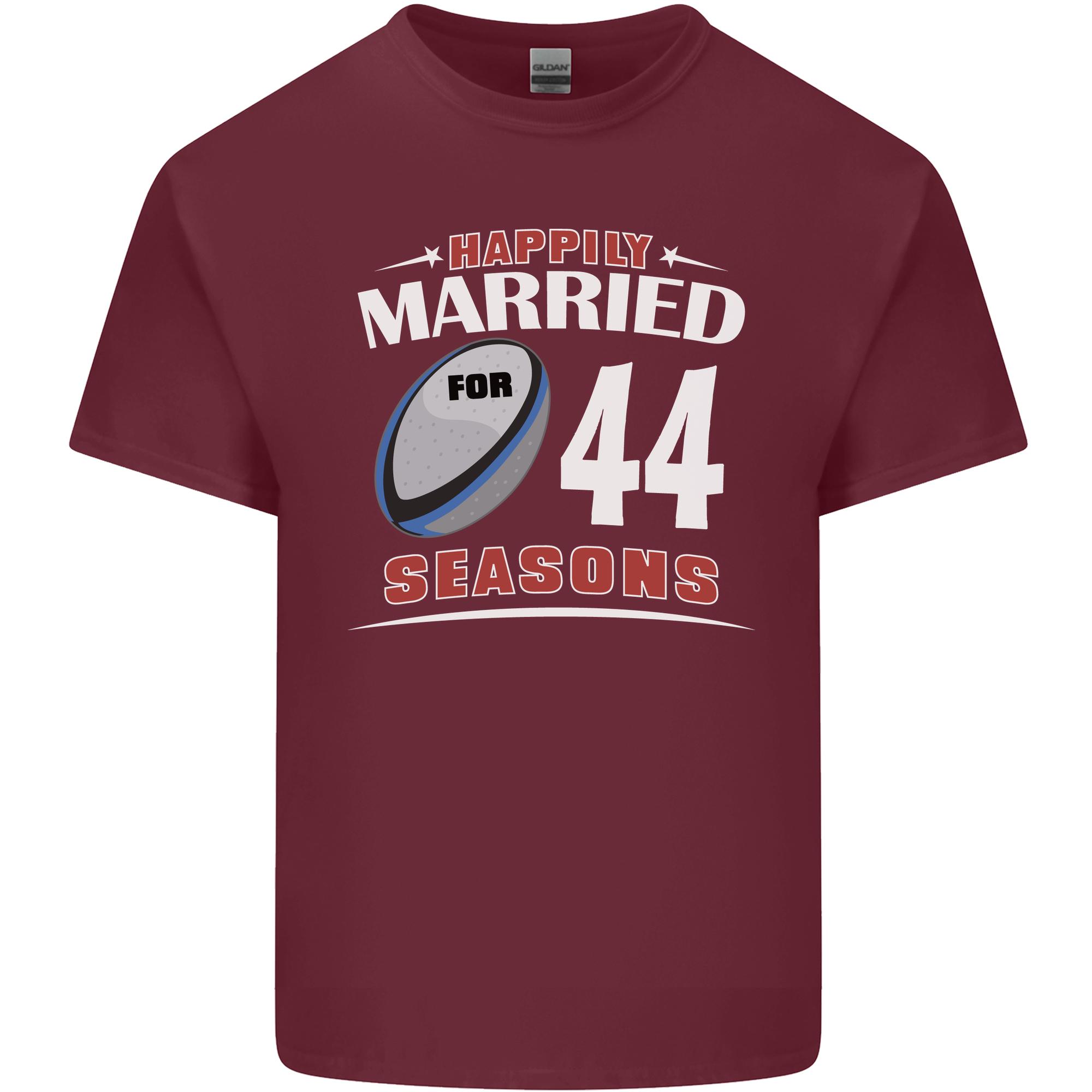 44 Year Wedding Anniversary 44th Rugby Unisexs Light Cotton TShirt S