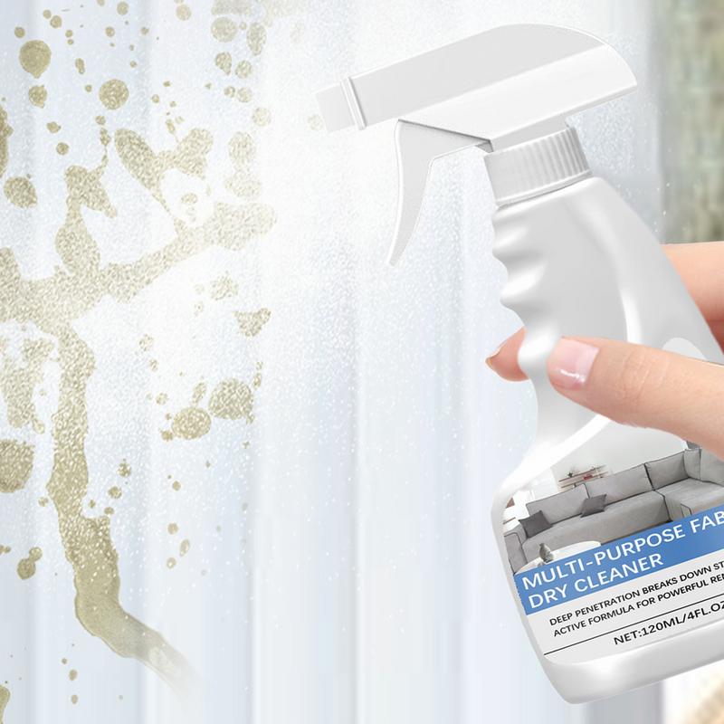 Fabric Dry Cleaner 120ml Stain Remover Multipurpose Cleaner Dry Cleaning Fabric Spray For Sofas Clothing Carpets