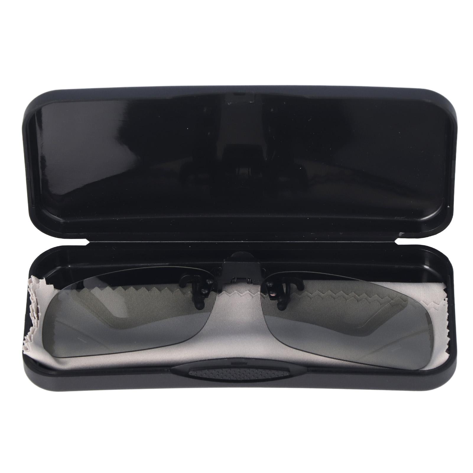 

Поляризационные очки-клипсы для дневного и ночного использования, портативные поляризационные солнцезащитные очки-клипсы для рыбалки, бега, черные, серые