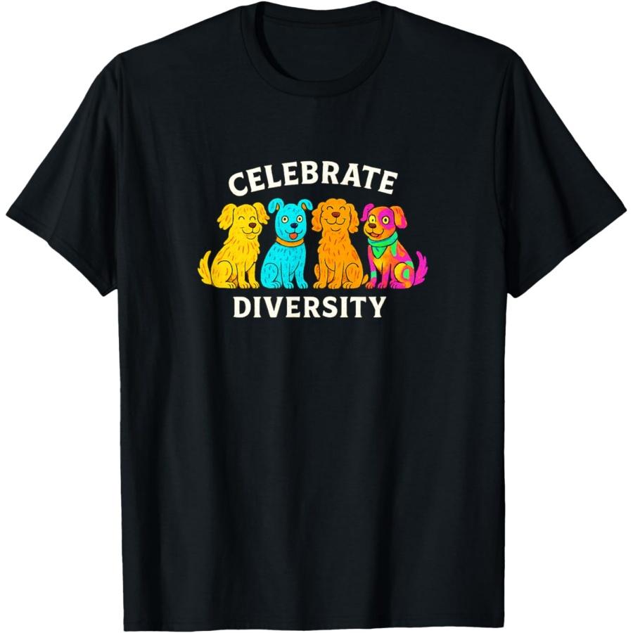 Celebrate Diversity - Dogs - T-Shirt XXXXXL разноцветный