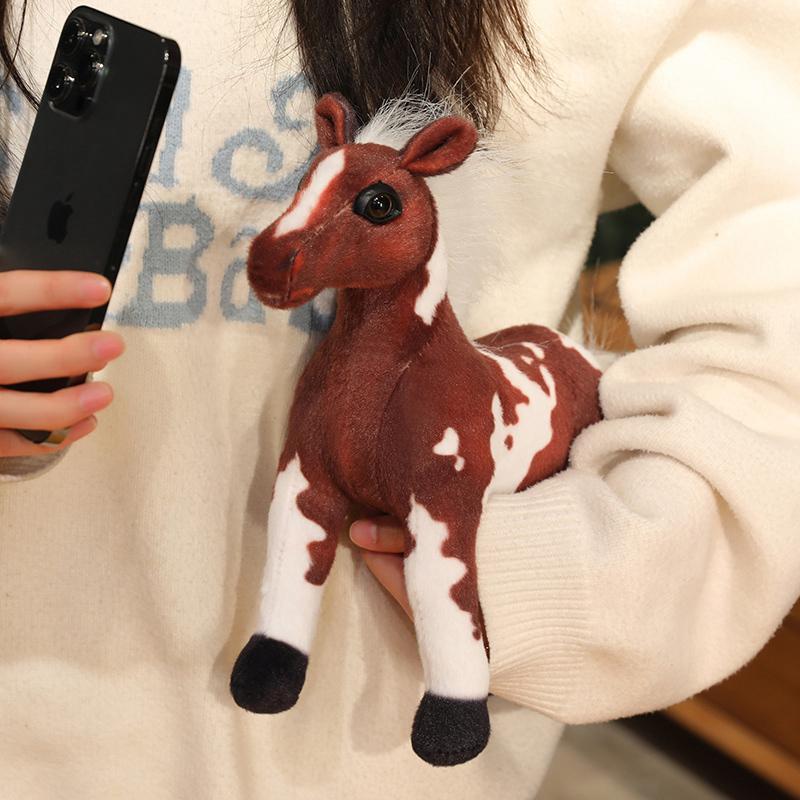 Simulation Horse Series Plush Toy Lifelike Zebra Ferghana Horse Plush Toys for Birthday Ornament