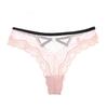 Sexy lace polka dot mesh thong hollow low waist T pants female temptation hip lift sexy panties