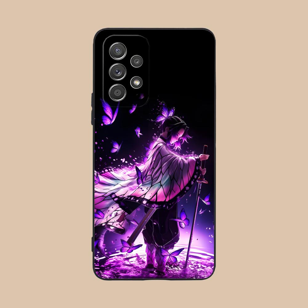 

Demon Slayer Colored Phone Case for Samsung Galaxy A73 72 71 70 56 55 54 53 52 36 35 34 23 16 15 5G Colour Printing Luxury Cover Galaxy A51 5G
