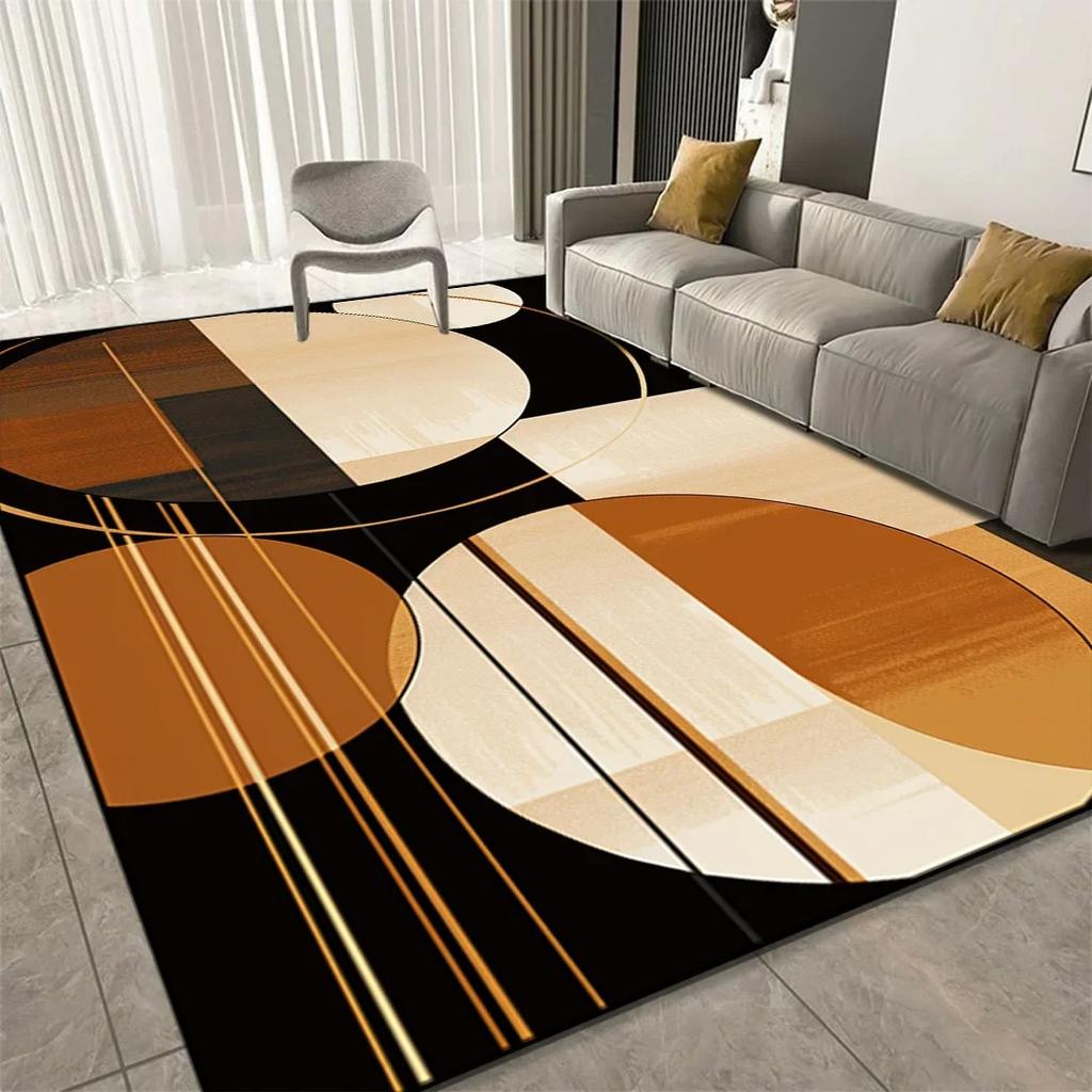Grands Tapis Géométriques pour Décoration de Salon Canapé Grande Surface Tapis de Maison pour Chambre à Coucher Tapis Doux Antidérapant pour Enfants
